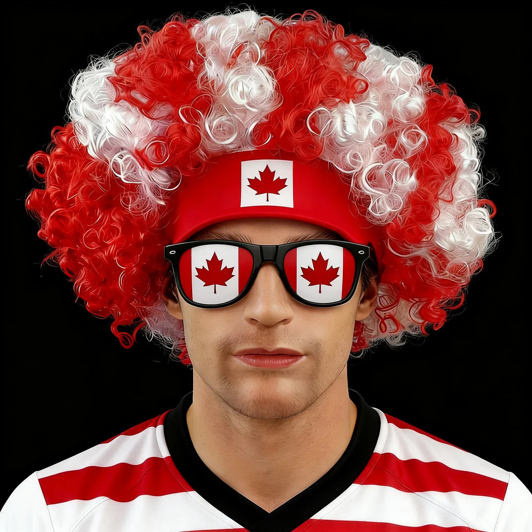 World Cup Fan Wig – Funny Soccer Supporter Costume for Match Day
