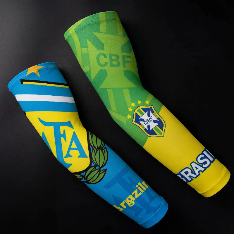 World Cup Fan Arm Sleeves – UV Protection Soccer Supporter Accessories