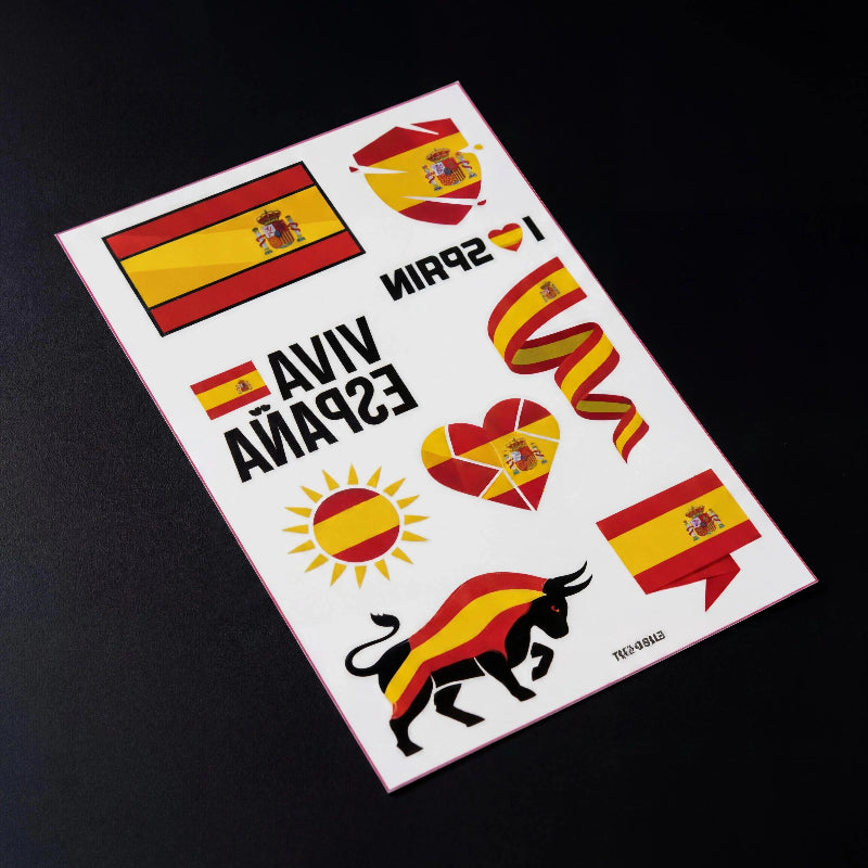 World Cup Face Stickers – National Team Fan Makeup Decals for Match Day