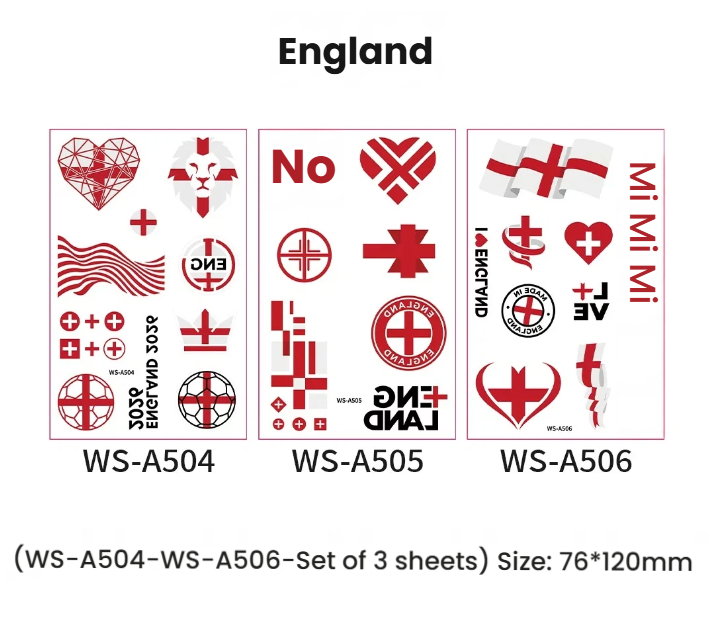 Soccer Fan Atmosphere Decor Face Sticker  Type B