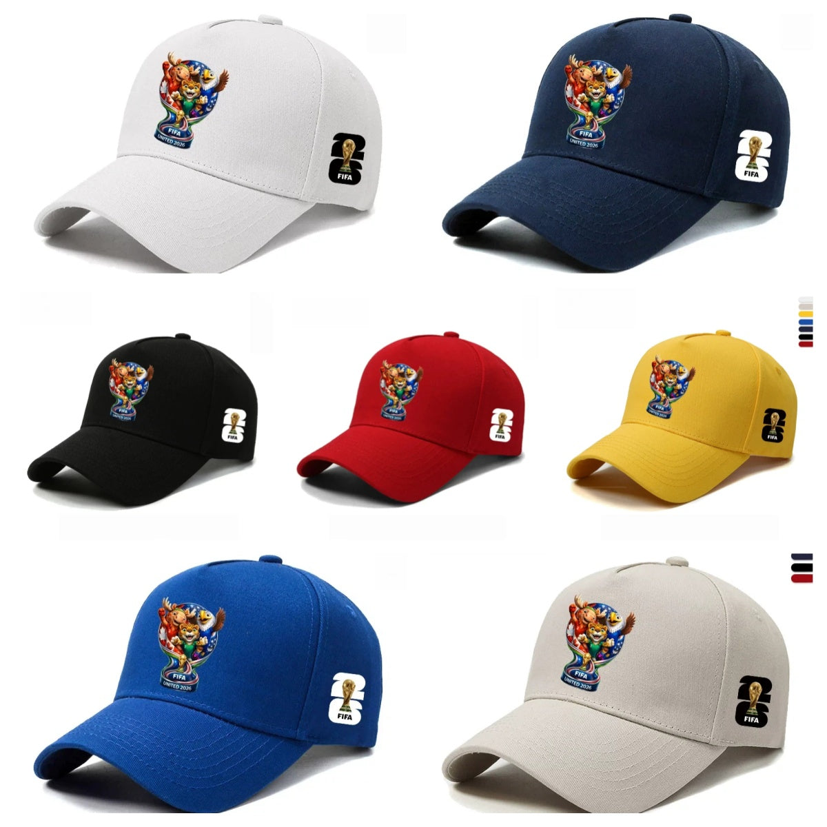 Baseball cap, US, Canada, Mexico mascot