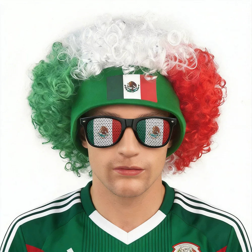 World Cup Fan Wig – Funny Soccer Supporter Costume for Match Day
