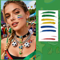 Soccer Fan Atmosphere Decor Face Sticker  Type A