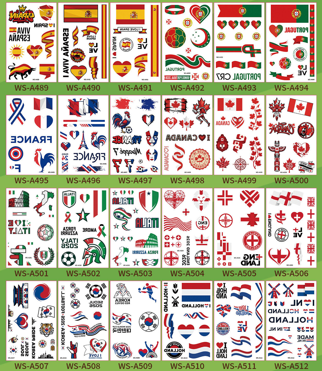 Soccer Fan Atmosphere Decor Face Sticker  Type B